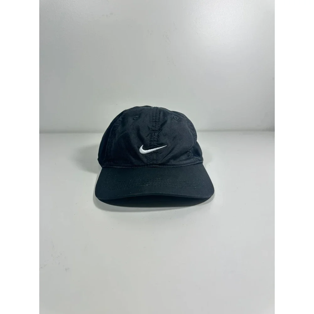 Nike Dri-FIT Toddler Hat Black Swoosh Logo Adjustable Baseball Cap 617845-023